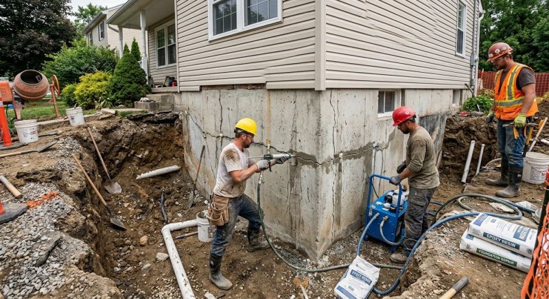 Cracked Foundation Repair in Minong, WI
