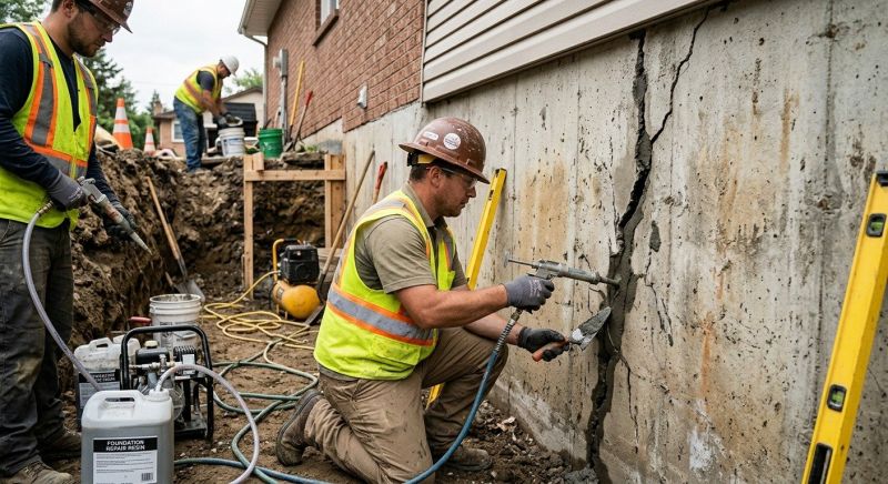 Cracked Foundation Repair in Minong, WI
