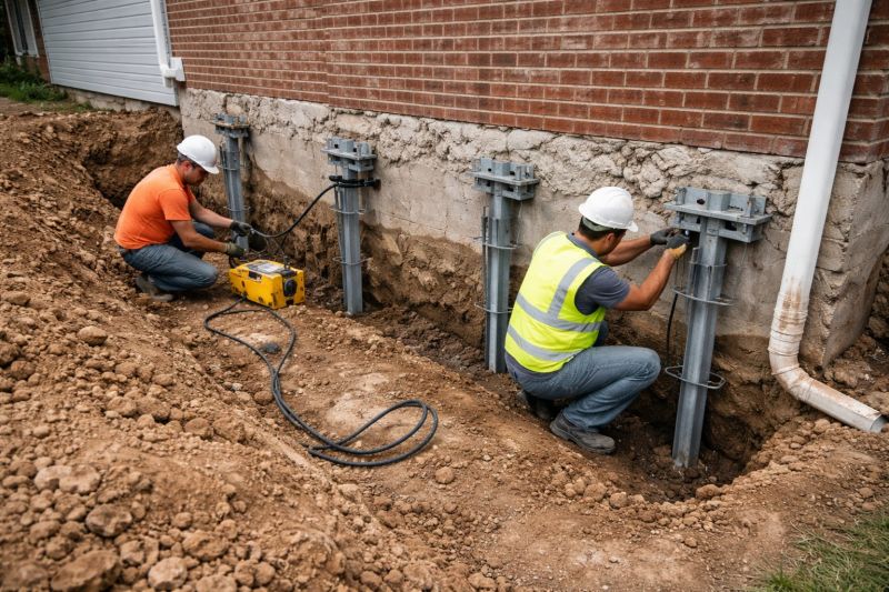 Helical Piers Installation in Hayward, WI