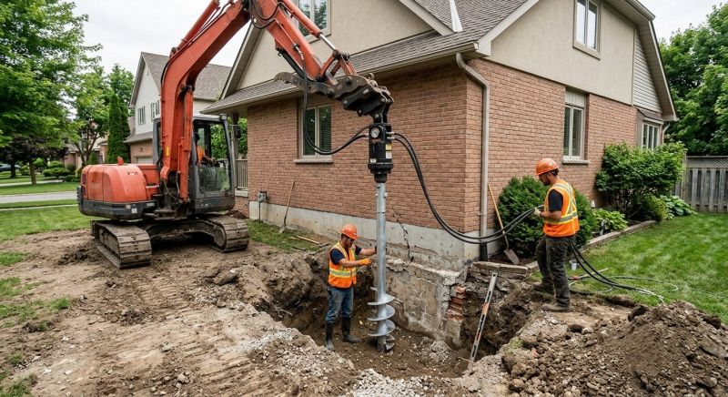 Helical Pile Installation in Hayward, WI