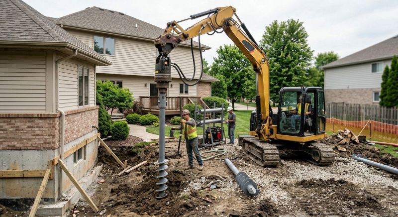 Helical Pile Installation in Hayward, WI